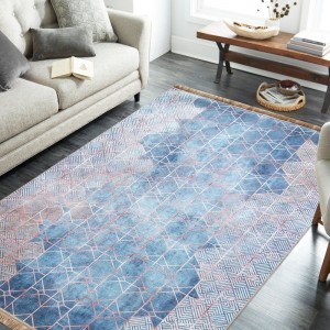 Protiskluzový koberec s geometrickým vzorem