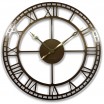 Kovové zlaté nástěnné hodiny vintage 80 cm