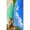 Plážová osuška s motivem dokonalé pláže 100 x 180 cm