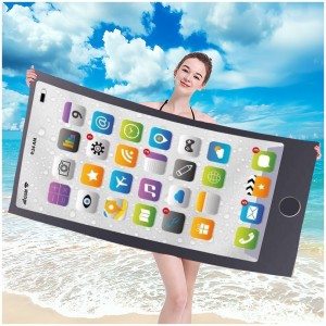 Plážová osuška s motivem mobilního telefonu 100 x 180 cm