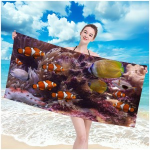 Plážová osuška s motivem Nemo rybiček 100 x 180 cm