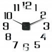 Klasické černé nalepovací hodiny 130cm