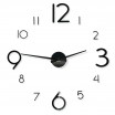 Jedinečné nalepovací hodiny v černé barvě 130cm