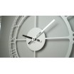 Kovové bílé nástěnné hodiny vintage 50 cm