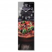 Designové kuchyňské hodiny s motivem pizzy