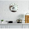 Kvalitní kuchyňské hodiny s kávou 30 cm