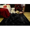 Hebký plyšový koberec v černé barvě