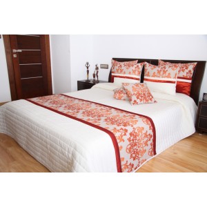 Luxusní přehozy na postel v bílé barvě s ornamenty