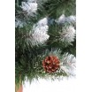 Luxusní jemně zasněžená umělá vánoční borovice se šiškami na pařezu 190 cm