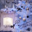Pohádková vánoční jedlička v luxusní bílé barvě 220 cm