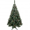 Luxusní vánoční stromeček borovice s šiškami a jeřabinou 150 cm