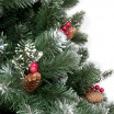Vánoční borovice zdobená šiškami a jeřabinou 180 cm