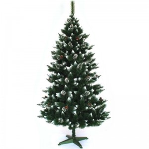 Vánoční borovice matná se šiškami 180 cm