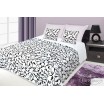 Francouzské přehozy na postel s potiskem bílé a černé barvy s ornamenty