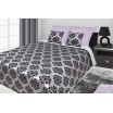Francouzské přehozy na postel s potiskem šedé a černé barvy se vzorem