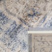 Dokonalý vintage koberec v béžově modré barvě se vzorem