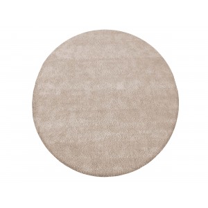  Moderní kulatý koberec v béžové barvě