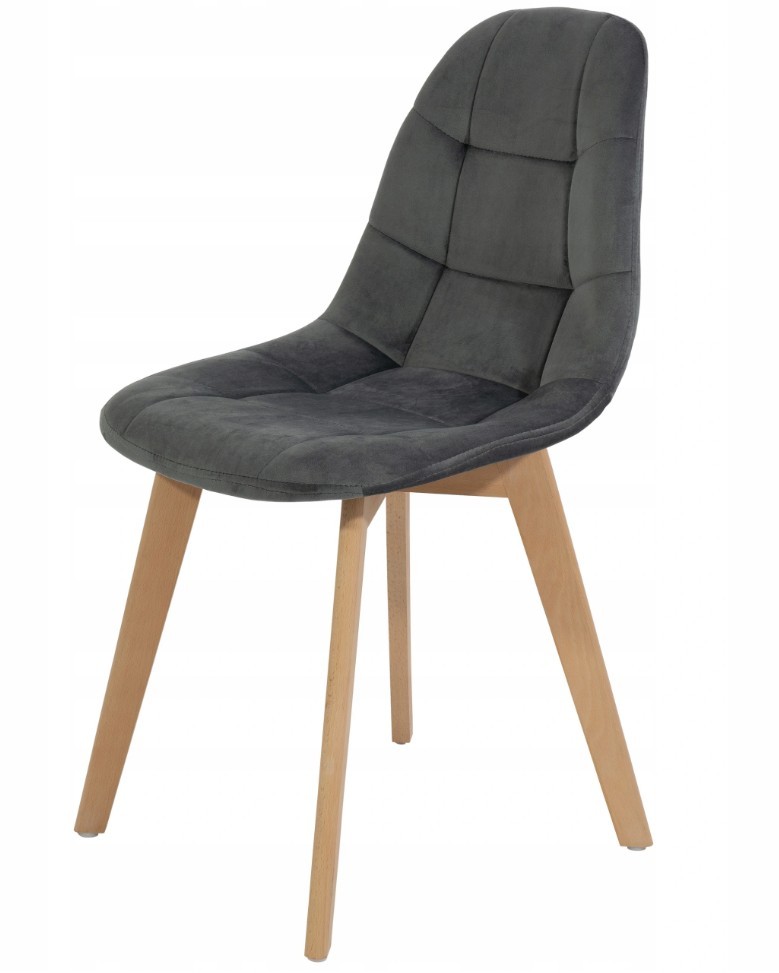 Tmavě šedá moderní židle s luxusním čalouněním
