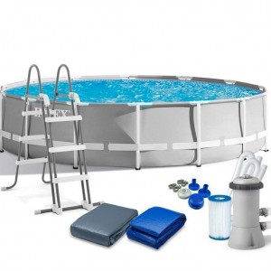 Rodinný zahradní bazén s filtrací a žebříkem 427 cm x 107 cm