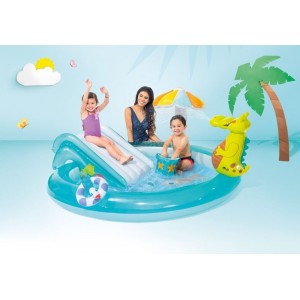 Dětský bazén se skluzavkou a krokodýlem