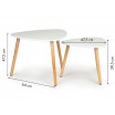Konferenční stolek bílé barvy, 2 kusy