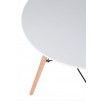 Kulatý skandinávský stůl bílé barvy, 80 cm