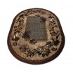 Oválný vintage koberec elegantní hnědé barvy