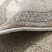 Stylový šedý kulatý koberec se vzorem mandaly