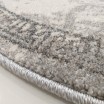 Luxusní šedý oválný koberec s originálním vzorem
