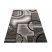 Originální šedohnědý koberec s motivem abstraktních kruhů