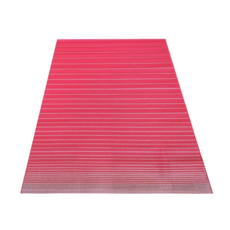 Červený jednostranný koberec na terasu