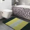 Vzorovaný set koupelnových koberečků zelené barvy
