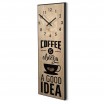 Moderní dřevěné kuchyňské hodiny Coffee Idea