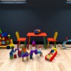 Set dětského nábytku dřevěný stůl + 2 barevné židle