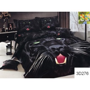 Elegantní povlečení 3D s potiskem černého geparda