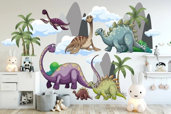 Nálepka na zeď pro děti ztracený svět dinosaurů