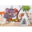 Nálepka na zeď pro děti animovaná zvířata Madagaskar