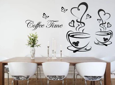 Nálepka na zeď do kuchyně čas na kávu
