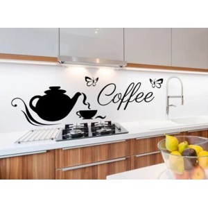 Nálepka na zeď do kuchyně pro milovníky kávy