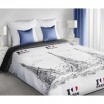 Luxusní plédy PARIS na postel v bílo černé barvě