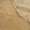 Sametový středový ubrus s lesklým potiskem v medové barvě