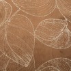 Sametový středový ubrus s lesklým potiskem hnědých listů