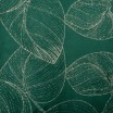 Sametový středový ubrus s lesklým potiskem zelených listů