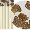 Klasický krémový závěs s potiskem zlatých listů ginko