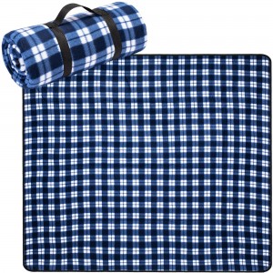 Pikniková deka kostkovaná modrá