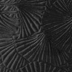 Černý přehoz z jemného sametu s potiskem listů gingko