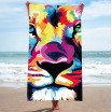Plážová osuška s barevným lvem