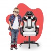 Dětská hrací židle HC - 1004 černobílá s červenými detaily