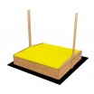 Detské pieskovisko so strieškou -  žltej farby 120 x 120 cm