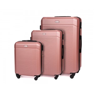 Sada cestovních kufrů STL945 pudrově růžová